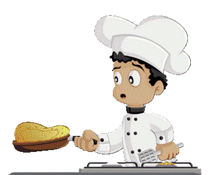 Gif animé Chandeleur crêpes cuisinier